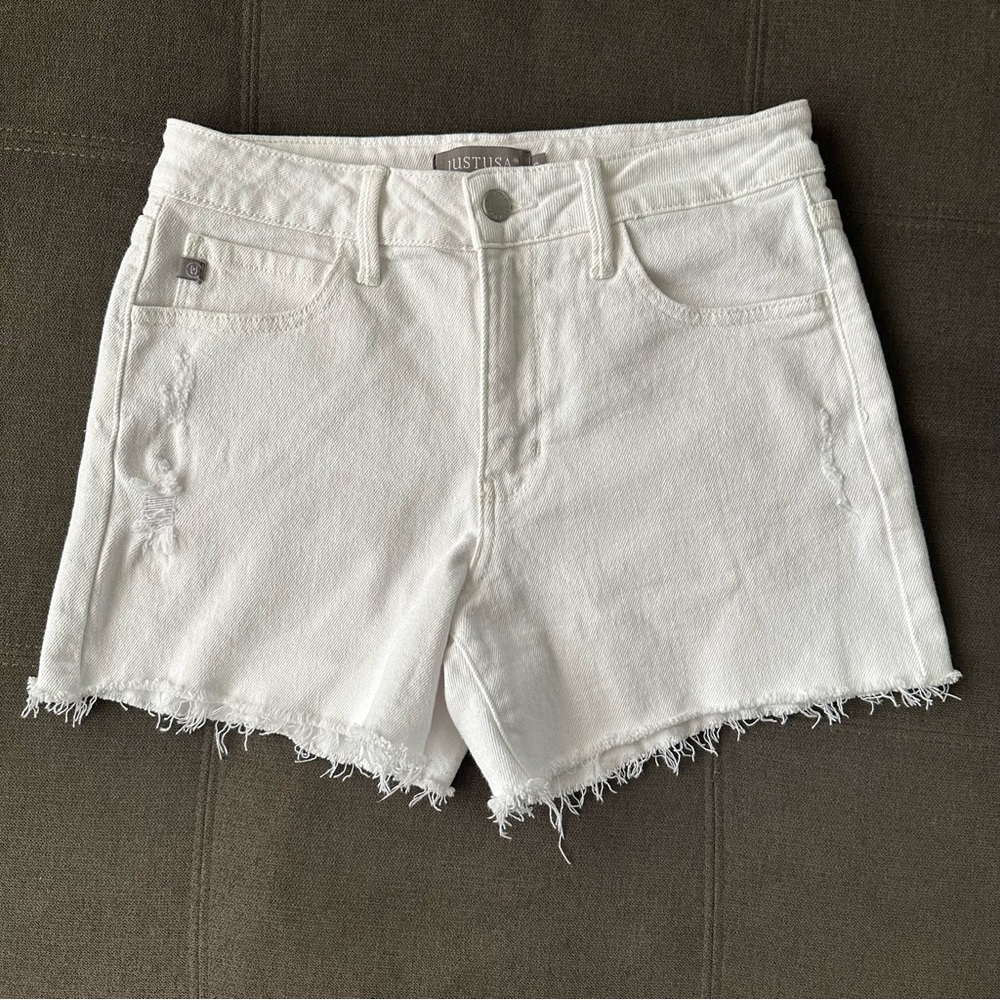 Just USA white denim shorts
